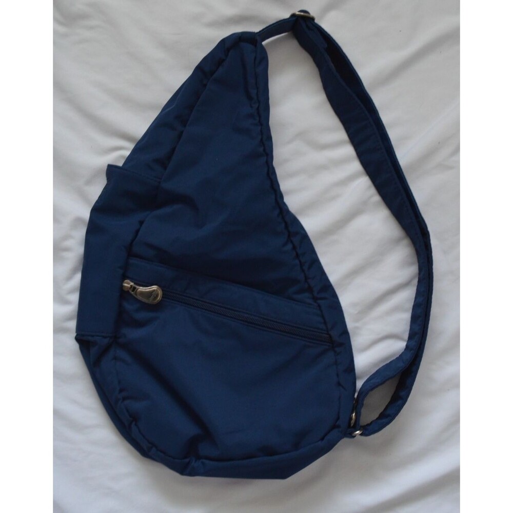 Ameribag 17" Healthy Back Blue Sling Bag Teardrop Shape Adjustable Strap - Picture 2 of 16